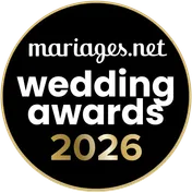 Badge Wedding Awards 2026 de Mariages.net décerné à R'Key Prod