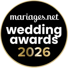 Badge Wedding Awards 2026 de Mariages.net décerné à R'Key Prod